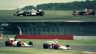 Coulthard and Hakkinen celebrate 50 years of McLaren by driving classic championship winning cars [upl. by Popelka]