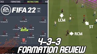 FIFA 22 BEST FORMATION 433 TUTORIAL  Best Custom Tactics amp Instructions amp More [upl. by Nevak]