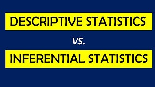 Difference between Descriptive and Inferential Statistics [upl. by Nylitak825]