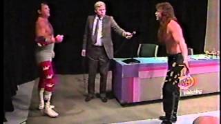 Jerry Lawler vs Ben Jordan turns into bloody beatdown of Chris ChampionMarch 10 1990 [upl. by Ayekam218]