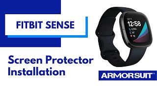 Fitbit Sense  Versa 3 Smartwatch Screen Protector Installation Instructions Video by ArmorSuit [upl. by Enilekaj]