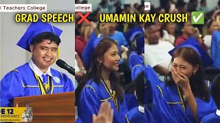 Ang pag amin kay CRUSH sa Graduation Speech ❤️ Kilig moments [upl. by Alda]