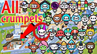 ALL CRUMPETS in TOCA BOCA 🌍Toca Life World secret crumpets [upl. by Okiek825]