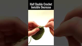 Crochet Basics Half Double Crochet Invisible Decrease crochet crochetpatterns amigurumi crochet [upl. by Guildroy]