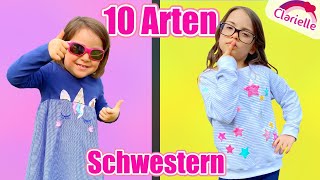 10 Arten von Schwestern  Geschwister  Clarielle [upl. by Gine]