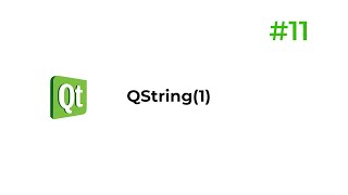 C Qt 11  QString1 [upl. by Crain]