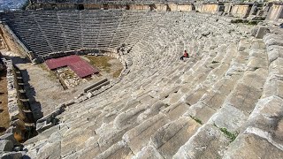 The Greek AMPHITHEATER amp ROCKTOMBS at Myra Demre 4K [upl. by Neveda989]