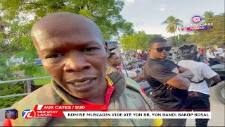 Bòn nouvèl  Komisè Muscadin fenk sot pyafe sou yon gwo Bandi Aux Cayes ki te nan baz Bakòp bosal [upl. by Hait780]