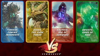 Commander VS S11E9 Torgaar vs Doran vs Kruphix vs Omnath [upl. by Iroc]