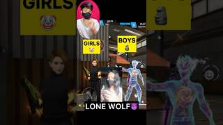 Boys vs girls lone wolf 👿 freefire shorts [upl. by Anier312]