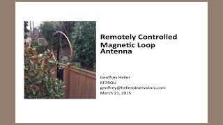 Magnetic Loop Antenna at MicroHAMS Digital Conference 2015 [upl. by Jeunesse292]