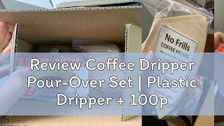 Review Coffee Dripper PourOver Set  Plastic Dripper  100pcs Filter Paper  Plastic Scoop  14 C [upl. by Eilsil]