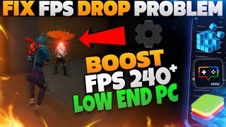 BOOST FPS  SECRET Settings To Increase FPS In Low End Free Fire PC  Fps Drop Bluestacks 5  Msi 5 [upl. by Sivet]