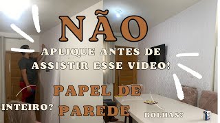 COMO APLICAR PAPEL DE PAREDE ADESIVO DA SHOPEE [upl. by Murtha]