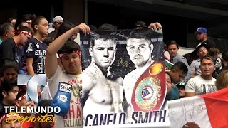 Salió el patriotismo mexicano por Saúl quotCaneloquot Álvarez  Boxeo  Telemundo Deportes [upl. by Edee]