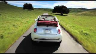 North American Fiat 500C drops its top no sound [upl. by Kipp]