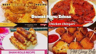 Dawat Menu Ideas  Four Awesome Recipes For Complete Dawat By Cook With Farheen [upl. by Anrim75]