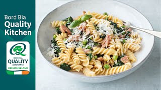 Fusilli with Ham Spinach and Peas [upl. by Giusto]