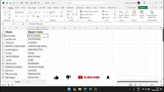 How to Change Small Letters to Capital Letters in Excel Lowercase to Uppercase  Excel Tutorial 24 [upl. by Enilec]