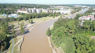 Powodz Nysa 2024 widok na rzeke i miasto po zejsciu wody Opolskie Zapora Tama [upl. by Beach291]