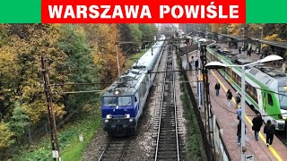 Warszawa Powiśle jesienne pociągi [upl. by Lynn]