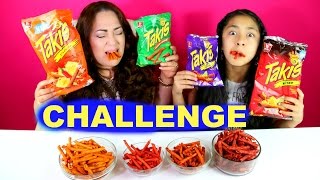 TAKIS CHALLENGE EATING FUEGO XTREME SPICY CHIPS 4 Flavors B2cutecupcakes [upl. by Eloken]