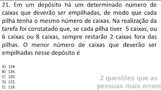 Questões que as pessoas mais erram  Questões resolvidas com mmc [upl. by Dodie]