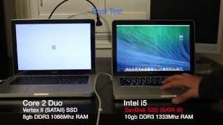 How to install an SSD in a Macbook Pro amp Performance Demonstrations using 3 systems [upl. by Sivraj]