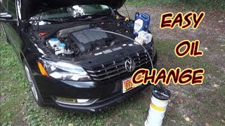 2012 VW Passat TDI TopSide Oil Oil Filter and Fuel Filter Change [upl. by Ijies282]