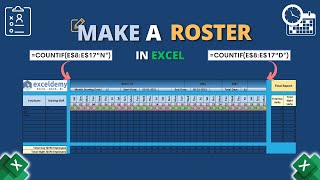 Make Employee Roster Template in Excel [upl. by Assile128]