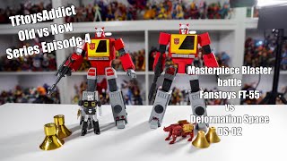 Transformers Masterpiece 3rd Party Blaster Battle Fanstoys FT55 vs Deformation Space DS02 [upl. by Nicki]