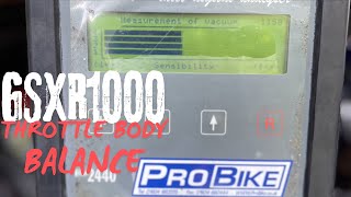 Gsxr 1000 valve check amp tb balance [upl. by Ettelloc727]