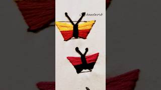 1st 💥🦋handembroidery butterfly work tutorialhighlights butterflyart trendingshorts ytshorts diy [upl. by Yarehs753]