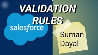 Create Validation Rules in Salesforce [upl. by Nerissa801]