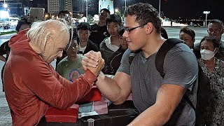 Can You Beat This Old Man at ARM WRESTLING  50 [upl. by Ylenats]