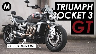 Why Id Buy The Triumph Rocket 3 GT Instead Of The R Review amp Ride [upl. by Lledyr]