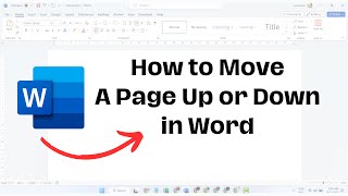 How to Move a Page Up or Down in Word [upl. by Leavelle773]