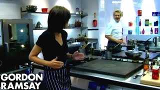 Claudia Winkleman Teaches Gordon How to Dance  Gordon Ramsay [upl. by Mlawsky]