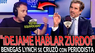 ¡BENEGAS LYNCH SE CRUZÓ con PERIODISTA que QUISO CORRERLO [upl. by Dinsdale]