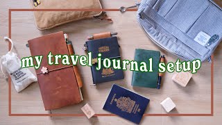 My Travel Journal Setup ✈️ Traveler’s Notebook [upl. by Anilok]