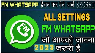 Fm Whatsapp Features in Hindi 2023 Fm Whatsapp All SettingsFm Whatsapp hidden featuresFm Whatsapp [upl. by Dodge]