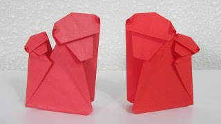 TUTORIAL  Origami Monkey Mother amp Child [upl. by Belamy39]