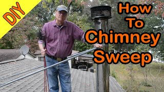 Chimney Sweep Chimney Cleaning how to clean your chimney Flue Cap Tools [upl. by Ahtanaram322]