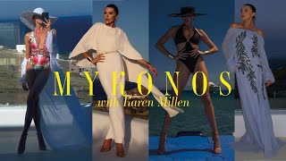 Shooting Karen Millen Summer collection in Mykonos amp holiday outfit haul  VLOG  Laura Blair [upl. by Gally894]