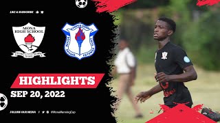 Mona High School vs Camperdown  HIGHLIGHTS  2022 Manning Cup Season  Sep 20 2022 [upl. by Gabbi]