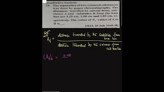 chromatography  retardation factor  JEE mains  separation of coloured substance  Neet [upl. by Singleton522]