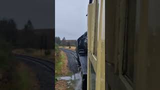 Final charge over goathland summit behind 44806 steamengine train railway steamtrain locomotive [upl. by Llehsyar]