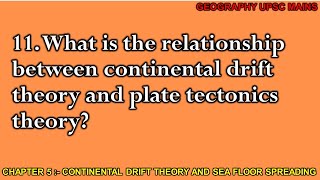 511 Relationship Between Continental Drift Theory and Plate Tectonics Theory [upl. by Sauls]