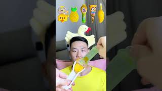 🧀🧇🥟🎧ASMR Yellowthemed Mukbang  Perfect for Sleepimmersive asmr asmrsounds funny [upl. by Gal]