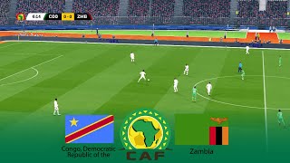 Congo DR vs Zambia  Africa Cup of Nations 2024 AFCON  17 January 2024  PES Gameplay Prediction [upl. by Avenej]